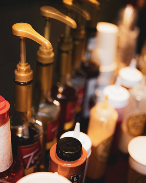 Mobile coffee cart at garage tasting